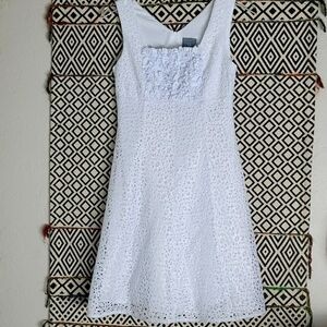 rabbit white petite white lace dress